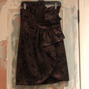 Metallic Copper Cocktail Dress